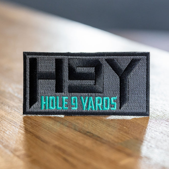 Grey and Teal H9Y Cornhole Patch